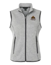 Variant Image for NE731W - North End Women's Jasper Jacquard Fleece Vest - LMP - 3-Color Black - Website Little Mountain Printing