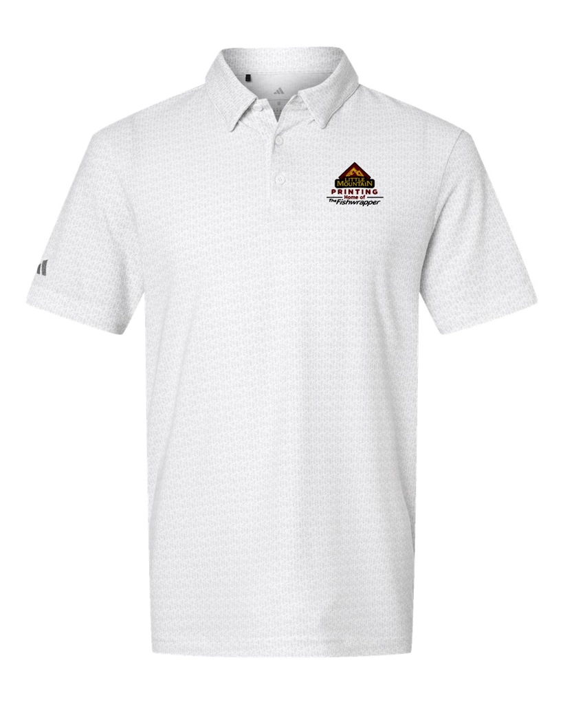 Variant Image for A702 - Adidas Men's Blended Printed Polo - LMP - 3-Color Black - Website Little Mountain Printing