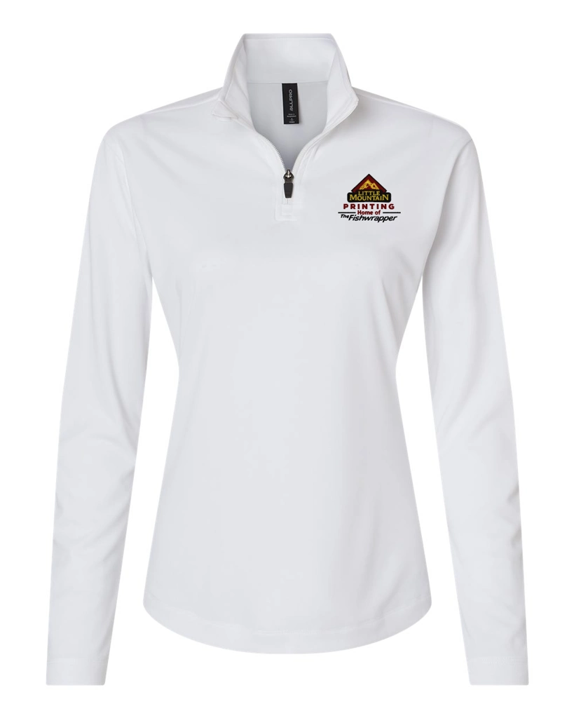Variant Image for 41870L - AllPro Women's Pro-Lock Performance Quarter-Zip Pullover - LMP - 3-Color Black - Website Little Mountain Printing