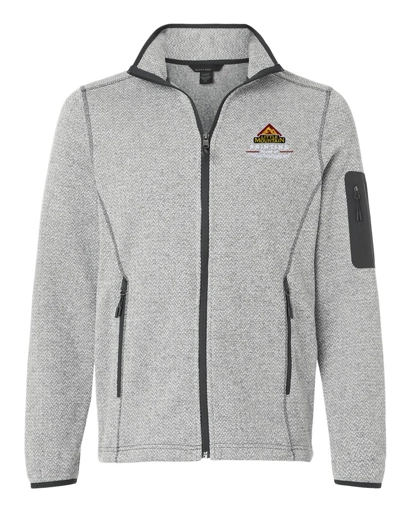 Variant Image for NE730 - North End Men's Jasper Full-Zip Fleece Jacket - LMP - 3-Color White - Website Little Mountain Printing