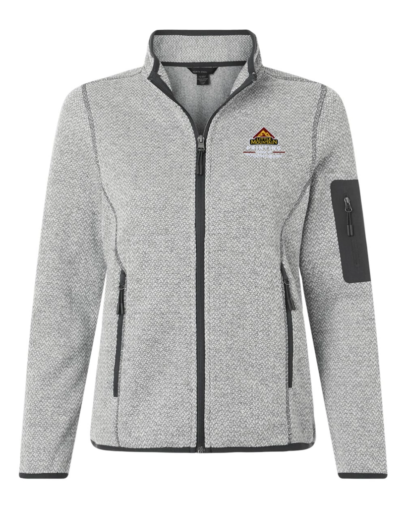 Variant Image for NE730W - North End Women's Jasper Full-Zip Fleece Jacket - LMP - 3-Color White - Website Little Mountain Printing