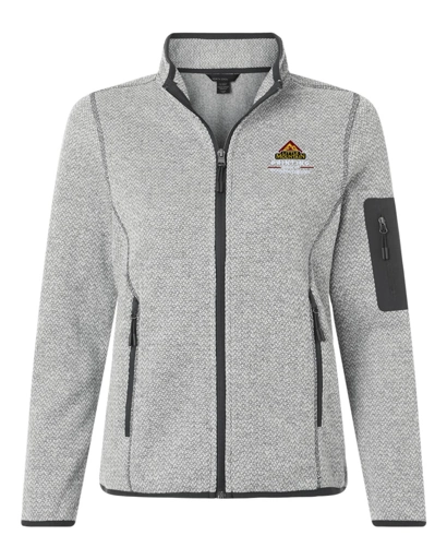 Variant Image for NE730W - North End Women's Jasper Full-Zip Fleece Jacket - LMP - 3-Color White - Website Little Mountain Printing