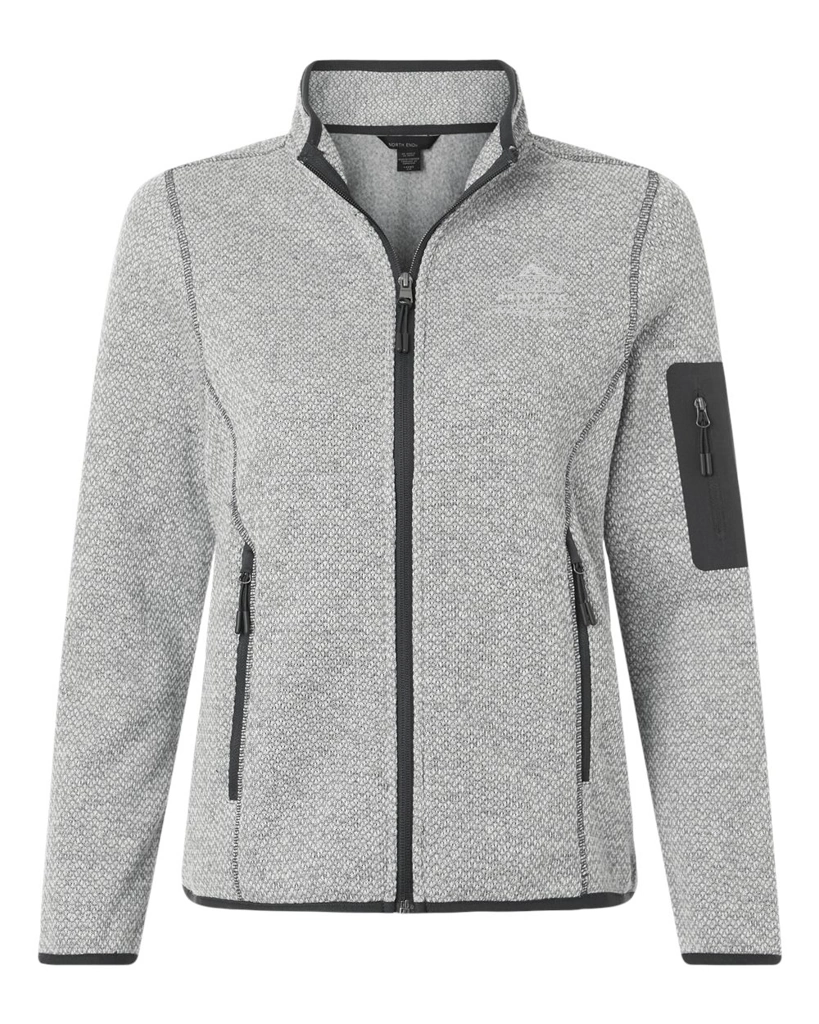 Variant Image for NE730W - North End Women's Jasper Full-Zip Fleece Jacket - LMP - 1 Color - White - Website Little Mountain Printing