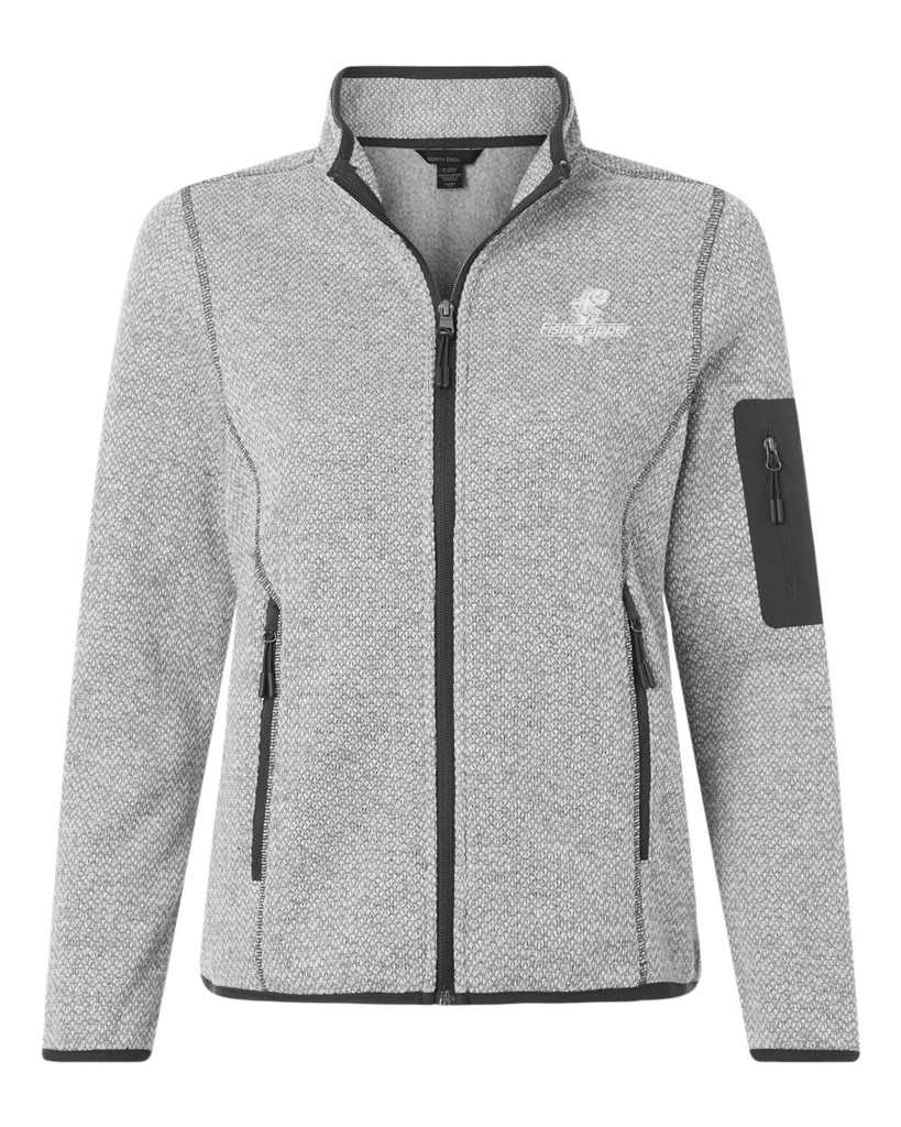 Variant Image for NE730W - North End Women's Jasper Full-Zip Fleece Jacket - FW - 1 Color White - Website Little Mountain Printing