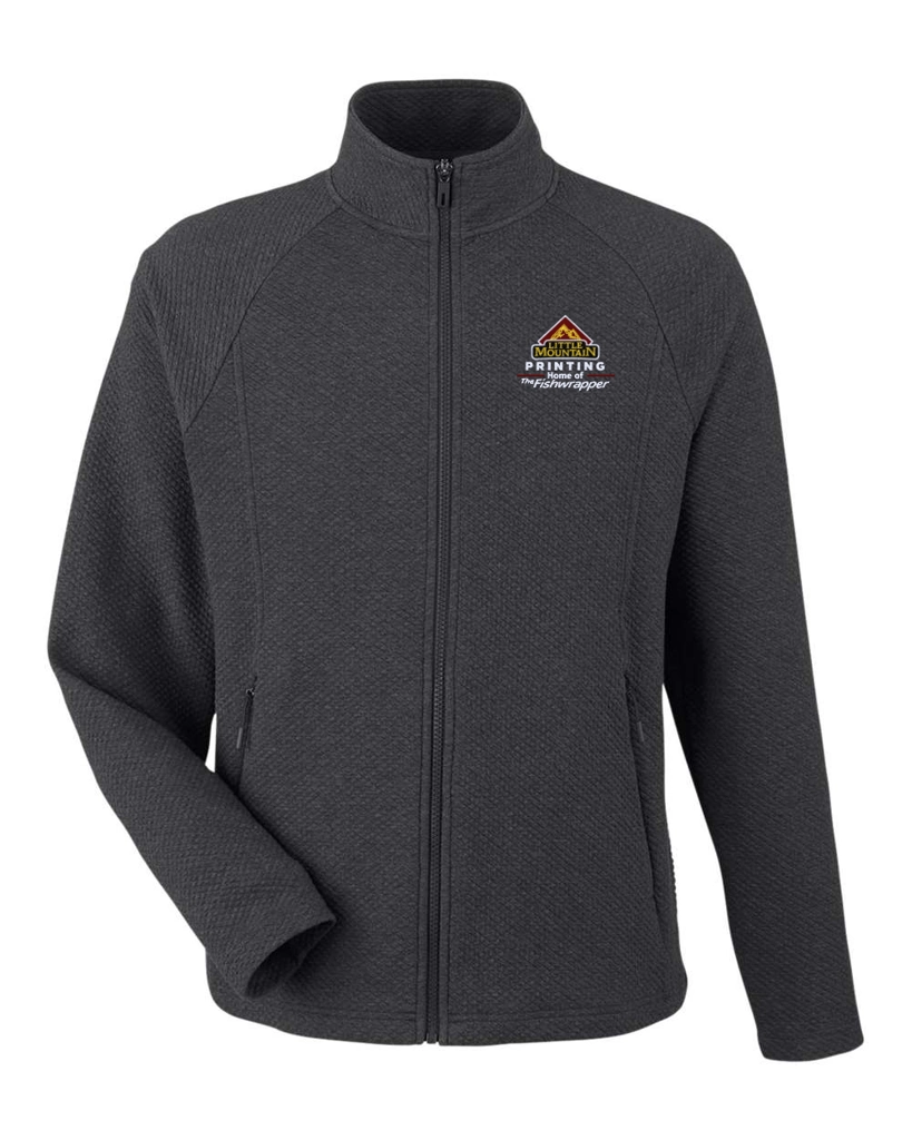 Variant Image for NE727 - North End Men's Spirit Textured Full-Zip - LMP - 3-Color White - Website Little Mountain Printing