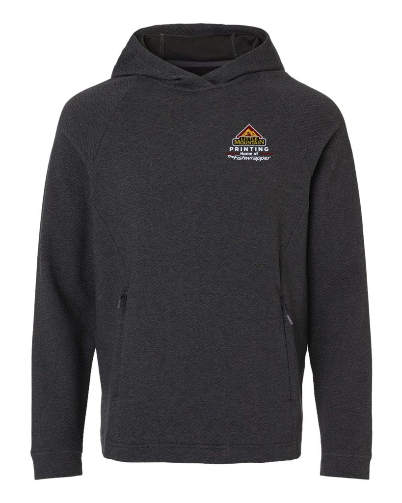 Variant Image for NE729 - North End Men's Spirit Textured Hooded Pullover - LMP - 3-Color White - Website Little Mountain Printing