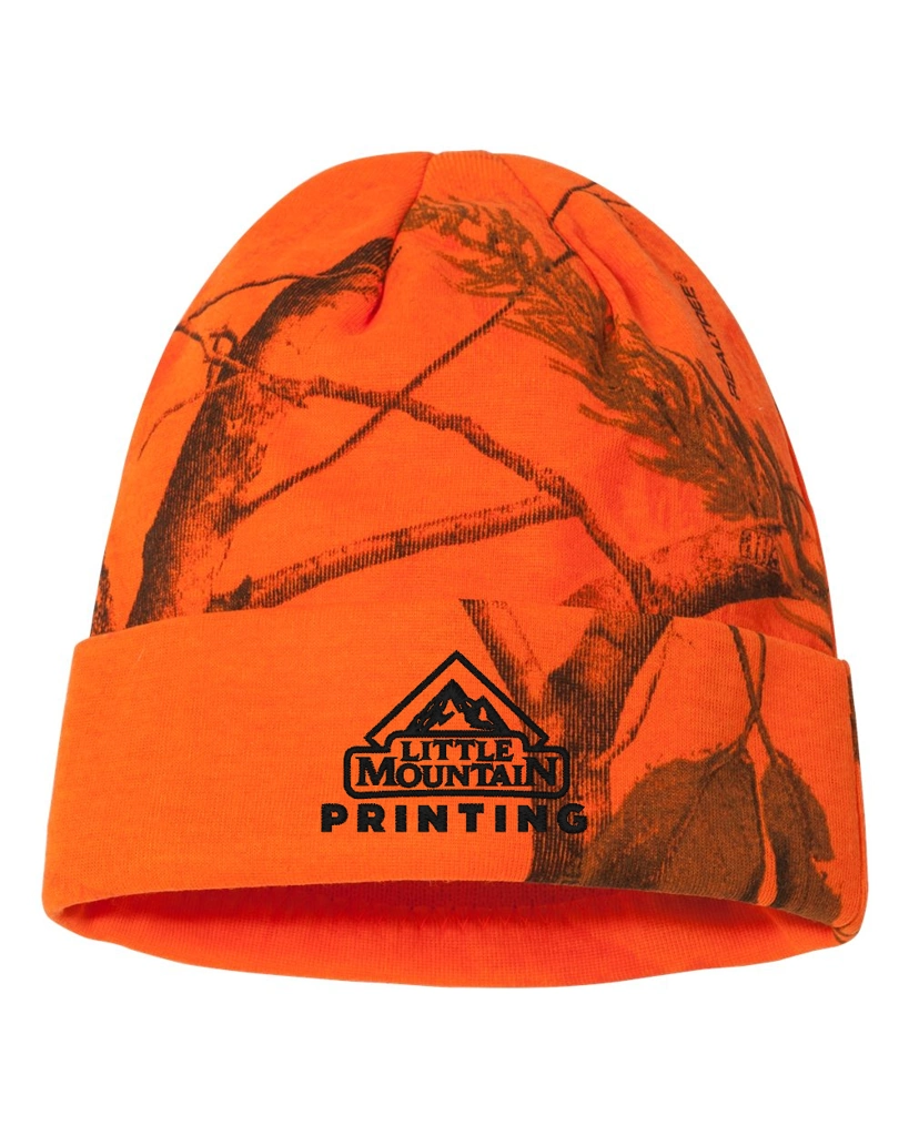 Variant Image for LCB12 - Kati 12" Licensed Camo Cuffed Beanie - LMP Only - Black E - Website Little Mountain Printing