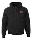 Variant Image for 5020T - DRI DUCK Men's Tall Cheyenne Boulder Cloth™ Hooded Jacket with Tricot Quilt Lining - LMP - 3-Color White - Website Little Mountain Printing
