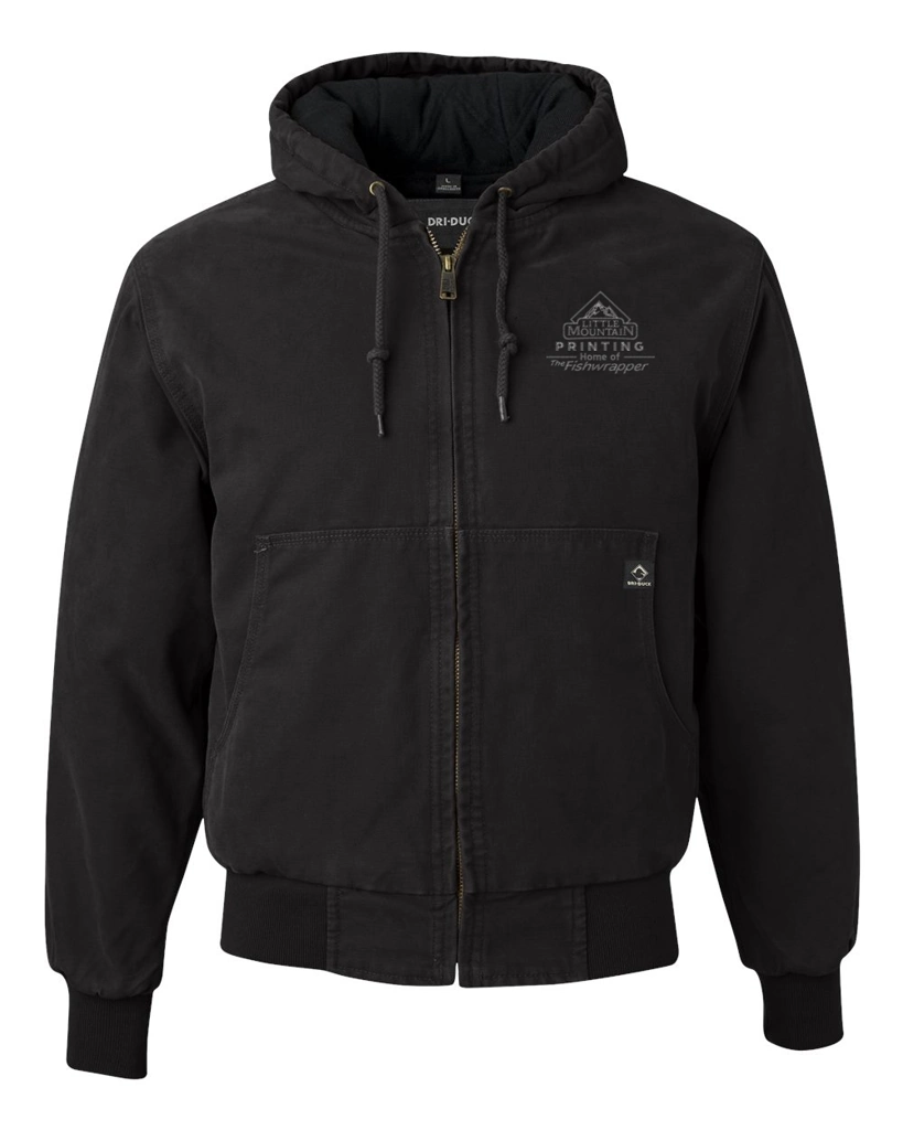 Variant Image for 5020T - DRI DUCK Men's Tall Cheyenne Boulder Cloth™ Hooded Jacket with Tricot Quilt Lining - LMP - 1 Color - Tone on Tone - Website Little Mountain Printing