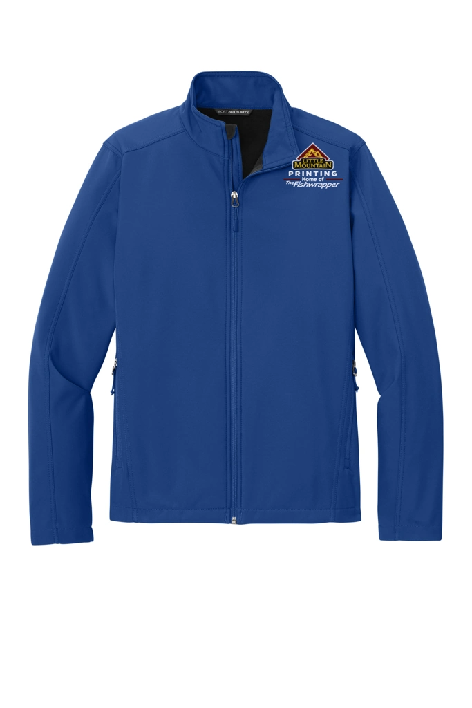 Variant Image for J317 - Port Authority® Core Soft Shell Jacket - LMP - 3-Color White - Website Little Mountain Printing