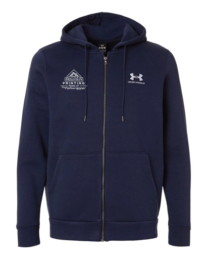 Variant Image for 1373881 - Under Armour Men's Icon Fleece Hooded Full-Zip - LMP - 1 Color - White - Website Little Mountain Printing