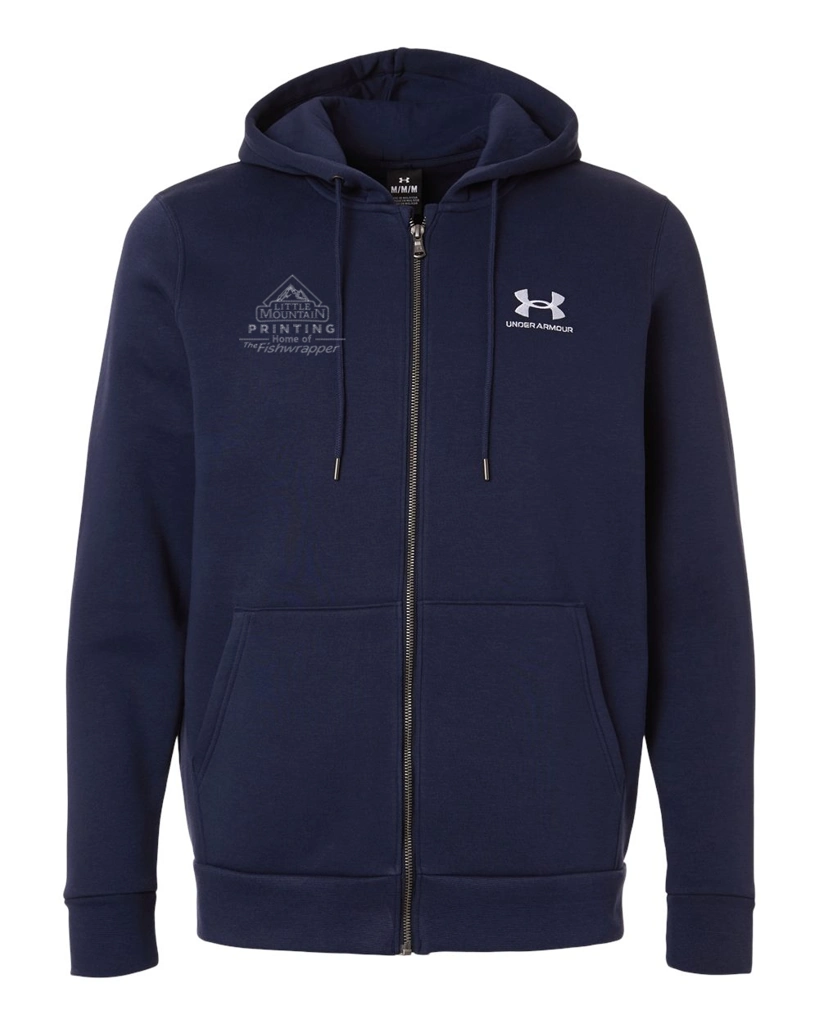 Variant Image for 1373881 - Under Armour Men's Icon Fleece Hooded Full-Zip - LMP - 1 Color - Tone on Tone - Website Little Mountain Printing