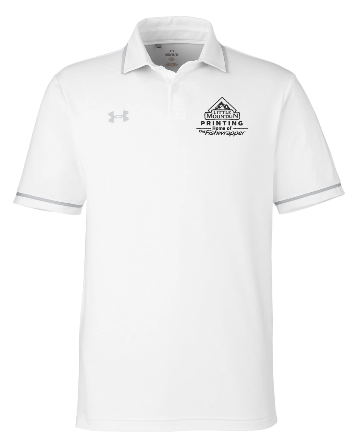 Variant Image for 1376904 - Men's Tipped Teams Performance Polo - LMP - 1 Color - Black - Website Little Mountain Printing