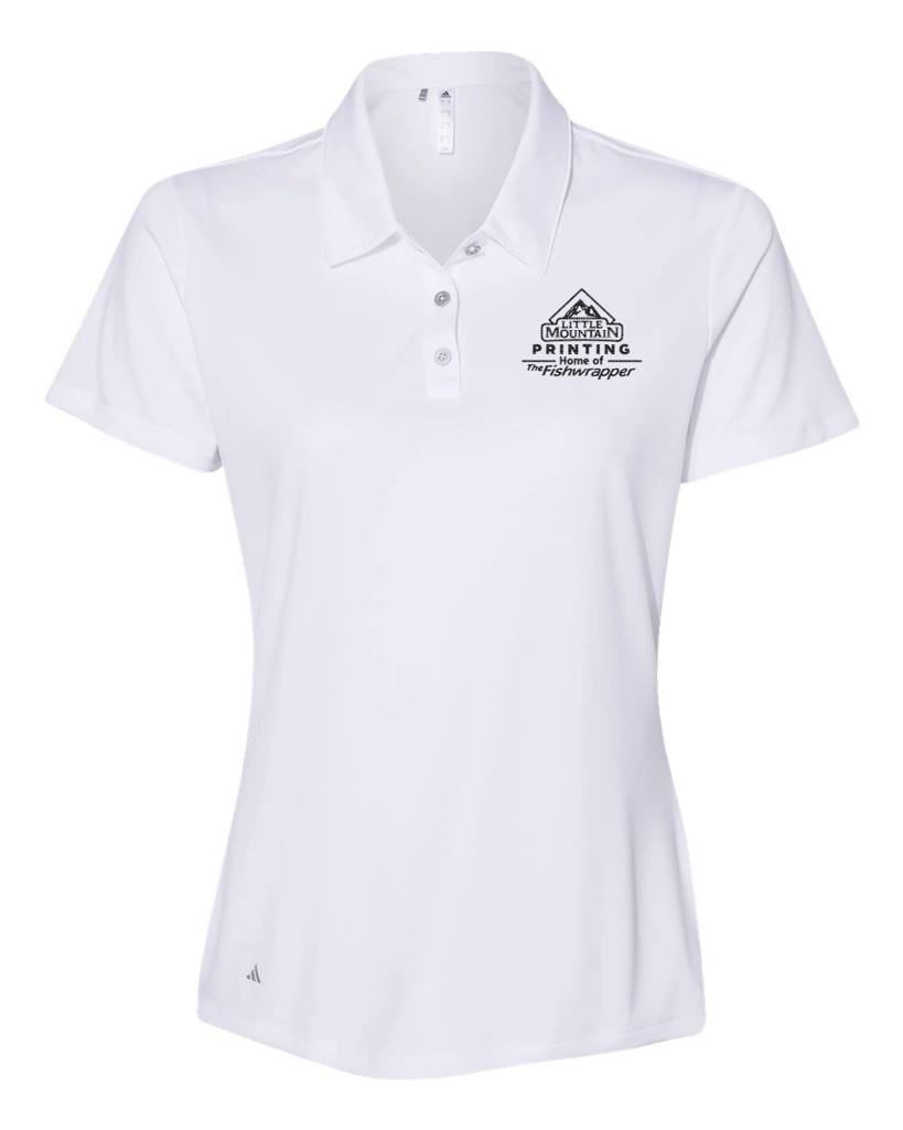Variant Image for A231 - Adidas Women's Performance Polo - LMP - 1 Color - Black - Website Little Mountain Printing