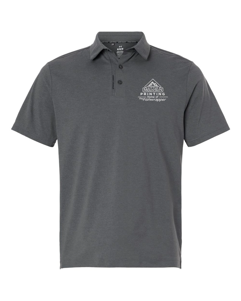 Variant Image for 6009652 - Under Armour Men's Drive Bonded Polo - LMP - 1 Color - White - Website Little Mountain Printing