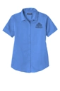 Variant Image for LW809 - Port Authority® Women's Short Sleeve SuperPro React ™ Twill Shirt - LMP - 1 Color - Black - Website Little Mountain Printing