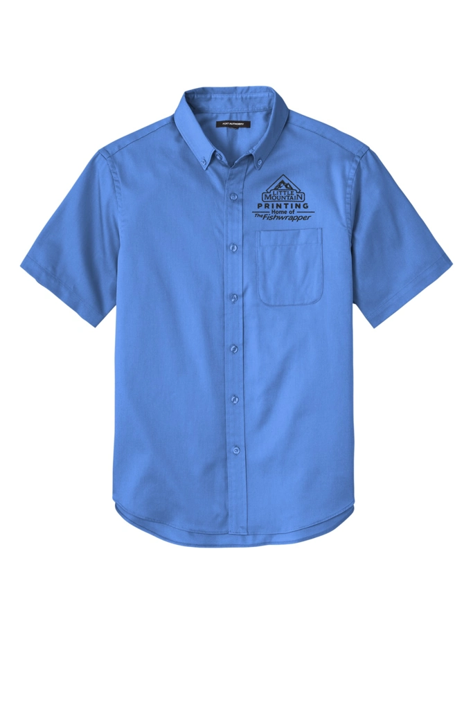Variant Image for W809 - Port Authority® Short Sleeve SuperPro React™Twill Shirt - LMP - 1 Color - Black - Website Little Mountain Printing
