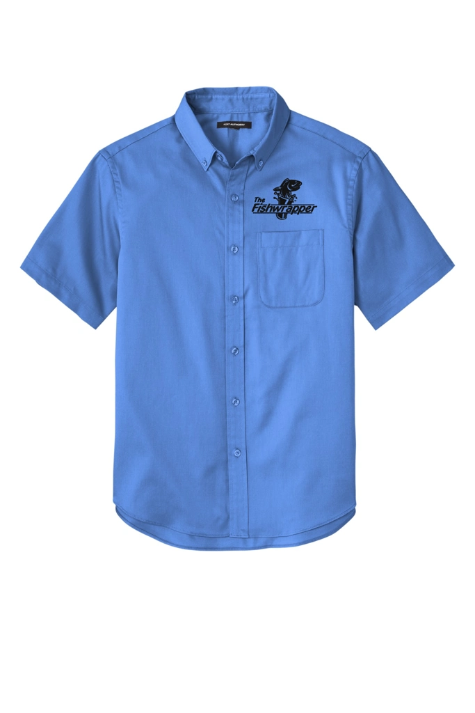 Variant Image for W809 - Port Authority® Short Sleeve SuperPro React™Twill Shirt - FW - 1 Color Black - Website Little Mountain Printing