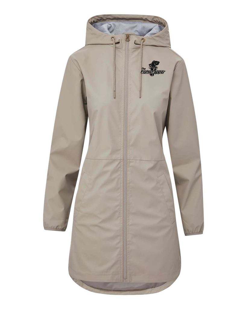 Variant Image for W193910 - MV Sport Women's Vintage Hooded Rain Jacket - FW - 1 Color Black - Website Little Mountain Printing