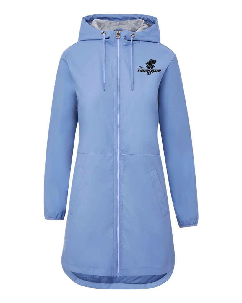 Variant Image for W193910 - MV Sport Women's Vintage Hooded Rain Jacket - FW - 1 Color Black - Website Little Mountain Printing
