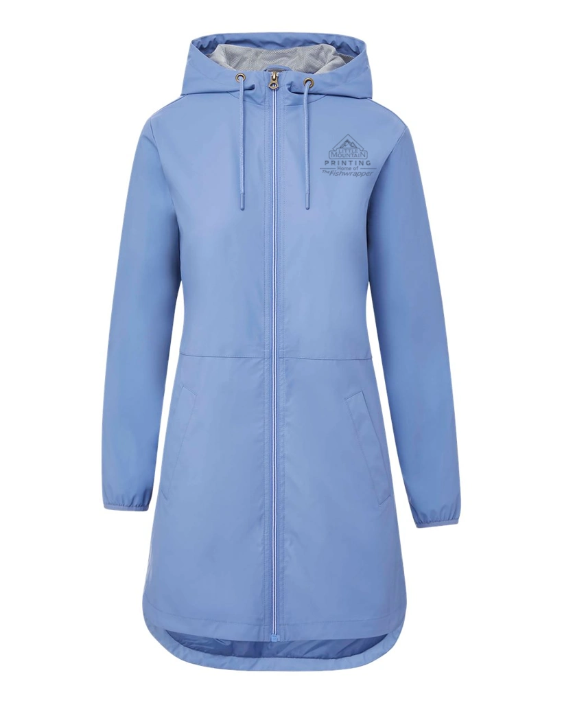 Variant Image for W193910 - MV Sport Women's Vintage Hooded Rain Jacket - LMP - 1 Color - Tone on Tone - Website Little Mountain Printing