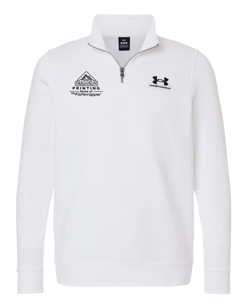 Variant Image for 6012710 - Under Armour Men's Icon Fleece Quarter-Zip Pullover - LMP - 1 Color - Black - Website Little Mountain Printing