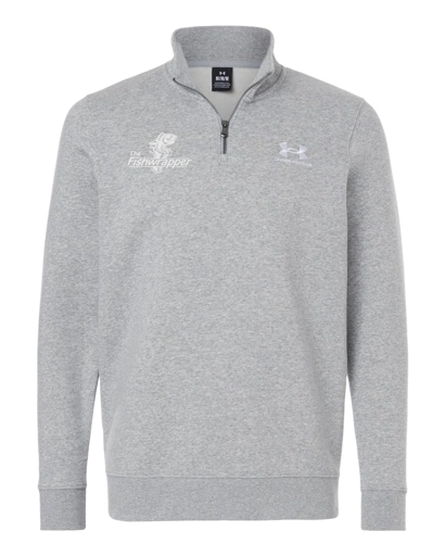Variant Image for 6012710 - Under Armour Men's Icon Fleece Quarter-Zip Pullover - FW - 1 Color White - Website Little Mountain Printing