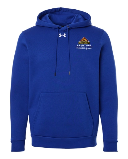 Variant Image for 6014161 - Under Armour Men's Team Icon Fleece Hooded Sweatshirt - LMP - 3-Color White - Website Little Mountain Printing