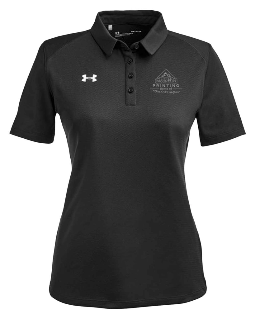Color Image for 1370431 - Under Armour Women's Tech™ Polo - Black/ White - LMP - Two Tone