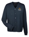 Variant Image for M425 - Harriton Men's Pilbloc™ V-Neck Button Cardigan Sweater - LMP - 3-Color White - Website Little Mountain Printing