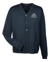 Variant Image for M425 - Harriton Men's Pilbloc™ V-Neck Button Cardigan Sweater - LMP - 1 Color - White - Website Little Mountain Printing