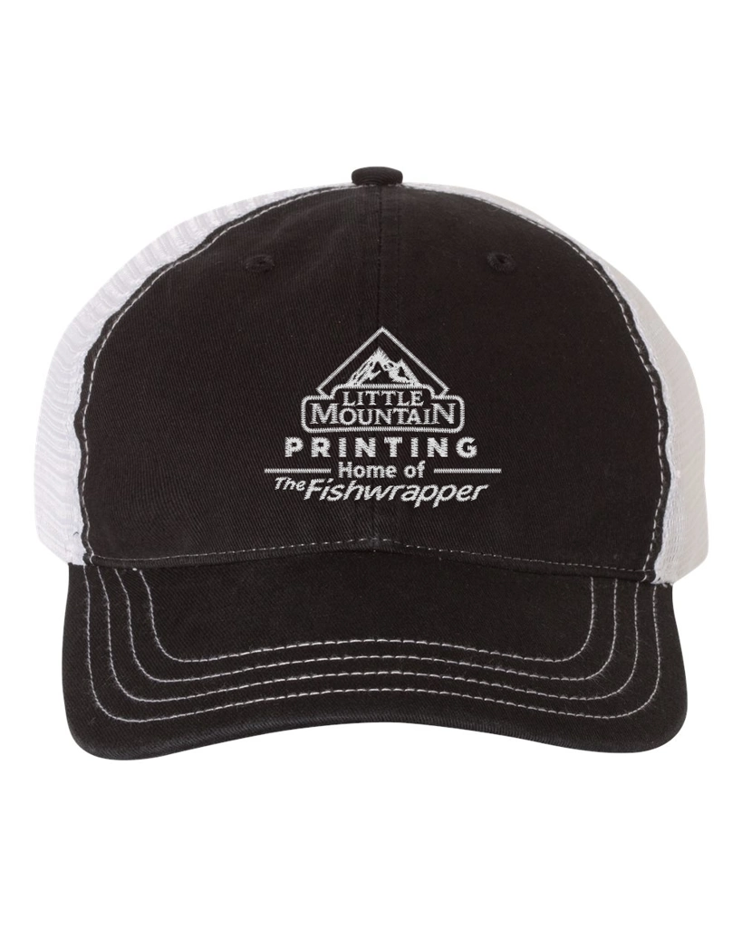 Variant Image for 111 - Richardson - Garment-Washed Trucker Cap - LMP - 1 Color - White - Website Little Mountain Printing
