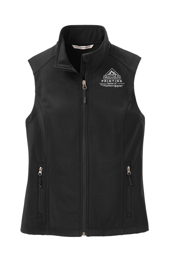 Color Image for L325 Port Authority® Women's Core Soft Shell Vest - Black - LMP - 1 Color White