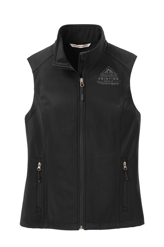 Color Image for L325 Port Authority® Women's Core Soft Shell Vest - Black - LMP - Two Tone