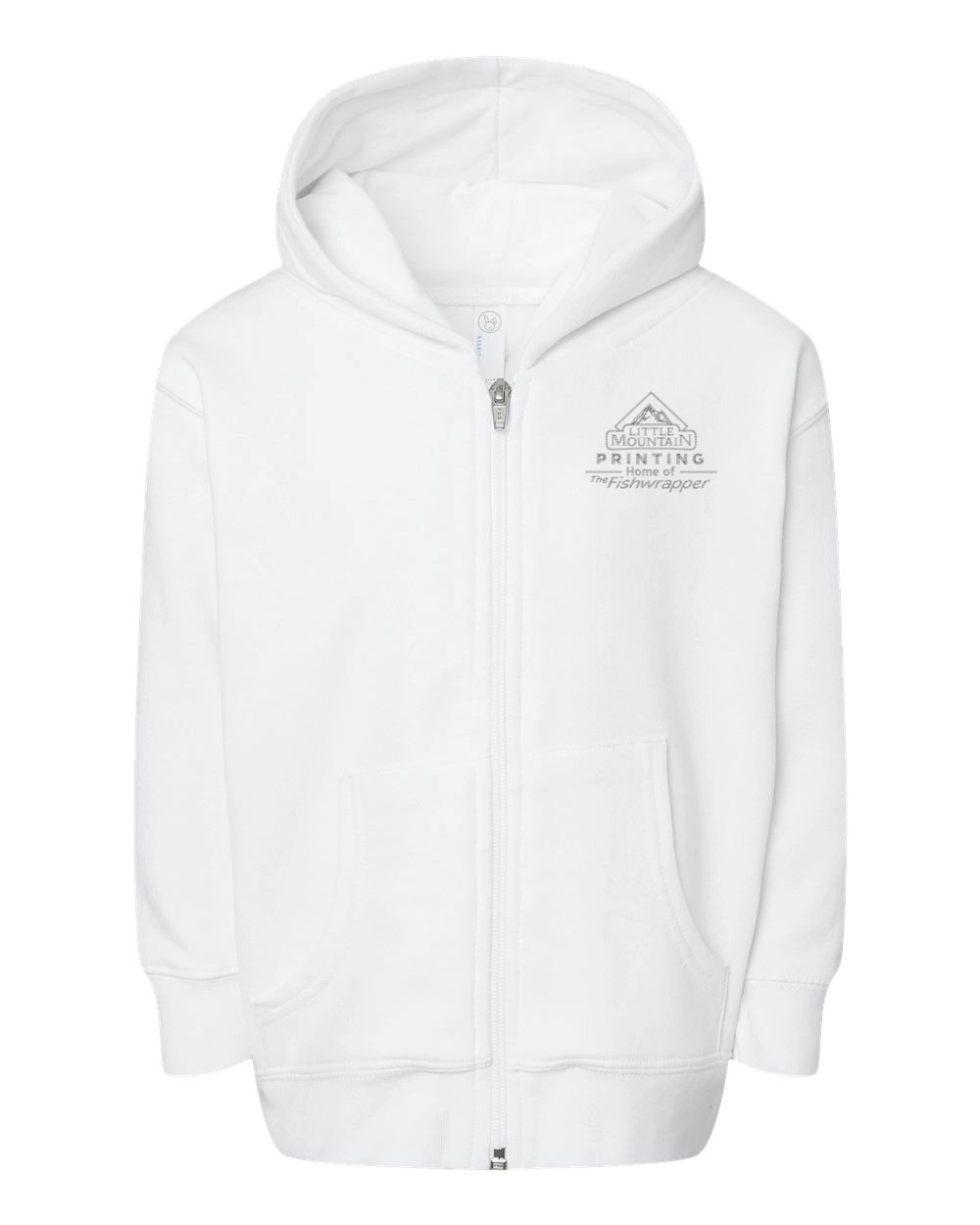 Variant Image for 3346 - Rabbit Skins - Toddler Full-Zip Fleece Hooded Sweatshirt - LMP - 1 Color - Two Tone - Website Little Mountain Printing