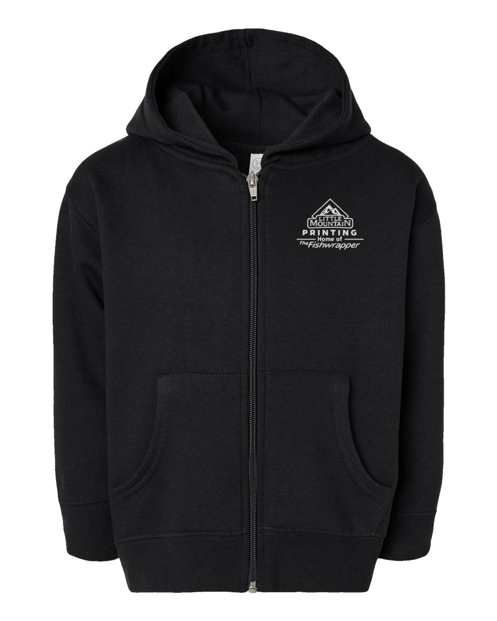 Variant Image for 3346 - Rabbit Skins - Toddler Full-Zip Fleece Hooded Sweatshirt - LMP - 1 Color - White - Website Little Mountain Printing