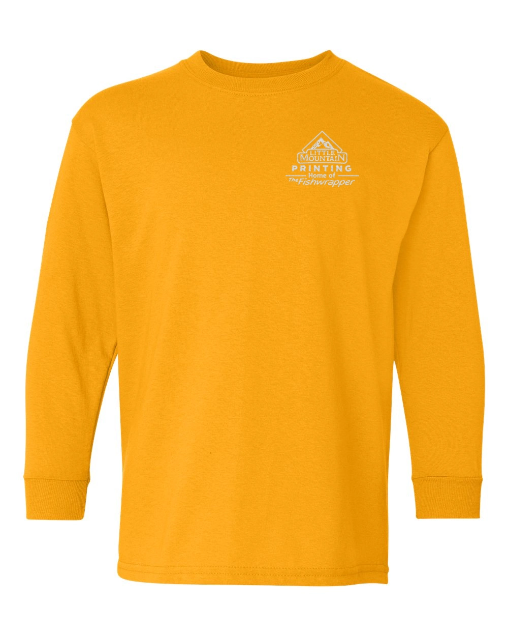 Variant Image for 5400B- Gildan Heavy Cotton™ Youth Long Sleeve T-Shirt - LMP - 1 Color - White - Website Little Mountain Printing