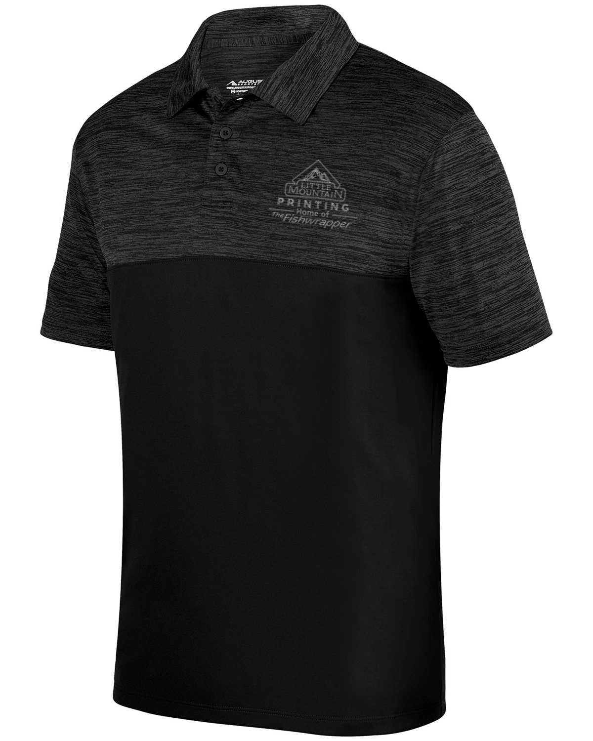 Variant Image for 5412 - Augusta Sportswear - Shadow Tonal Heather Sport Shirt - LMP - 1 Color - Two Tone - Website Little Mountain Printing