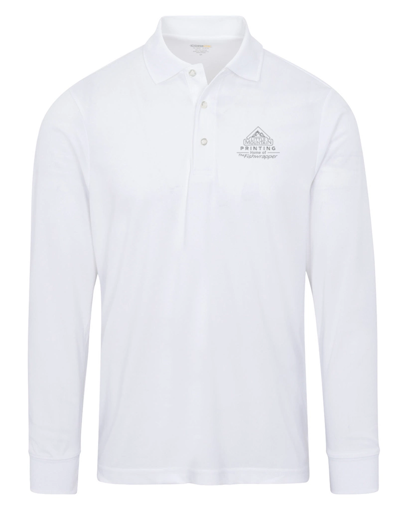 Variant Image for 88192 - CORE365 Men's Pinnacle Performance Long-Sleeve Piqué Polo - LMP - 1 Color - Two Tone - Website Little Mountain Printing