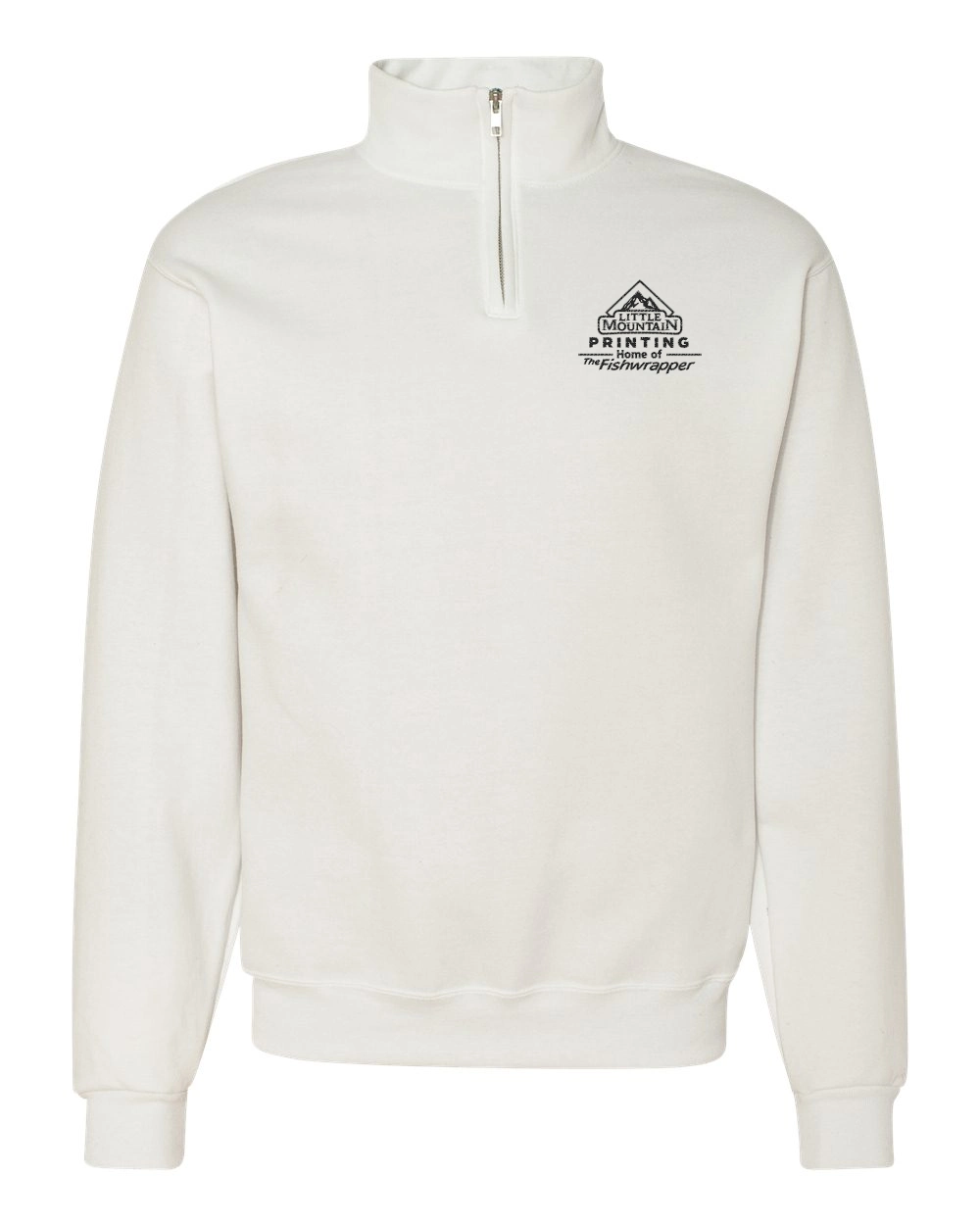 Variant Image for 995MR - JERZEES Nublend® Cadet Collar Quarter-Zip Sweatshirt - LMP - 1 Color - Black - Website Little Mountain Printing