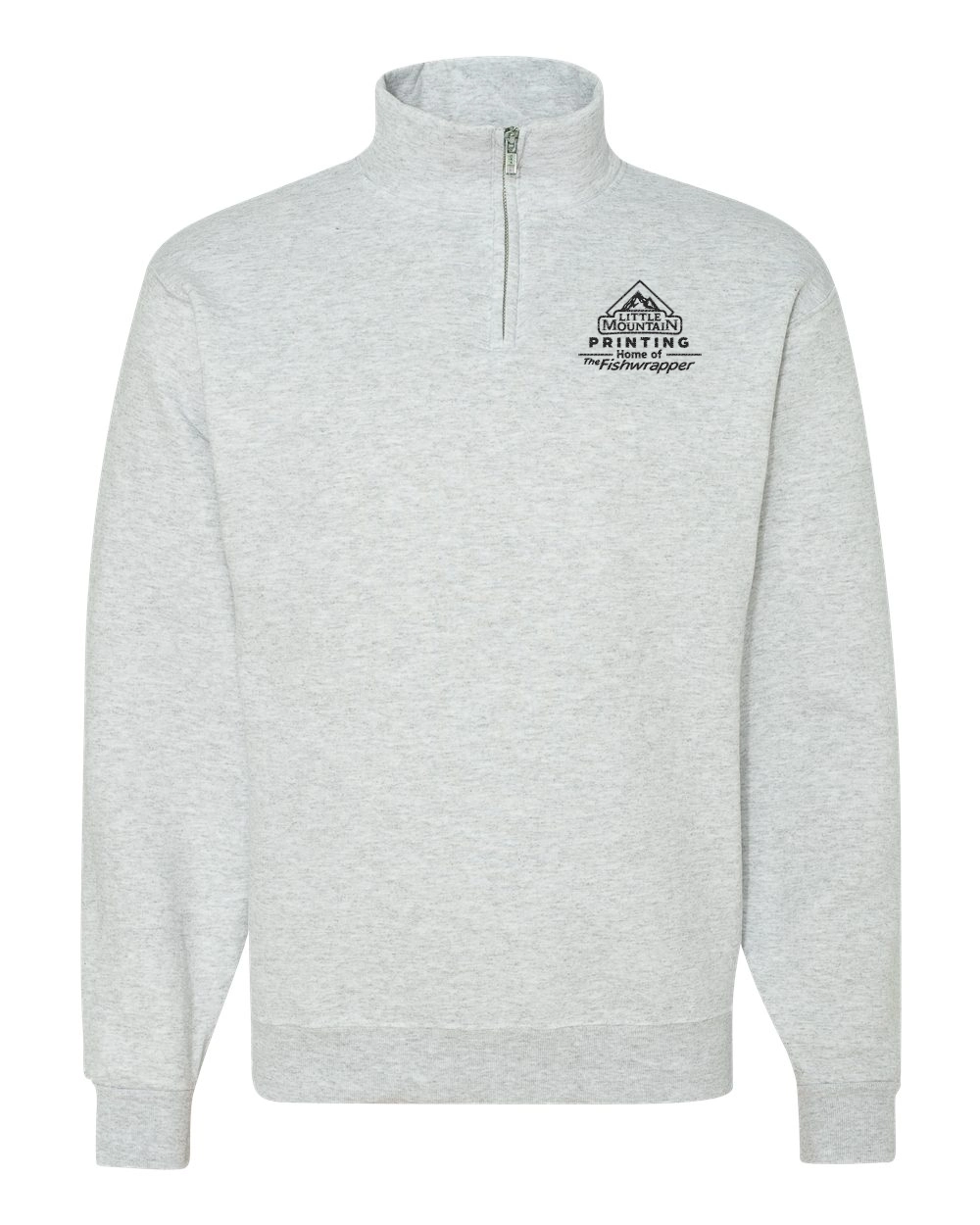 Variant Image for 995MR - JERZEES Nublend® Cadet Collar Quarter-Zip Sweatshirt - LMP - 1 Color - Black - Website Little Mountain Printing
