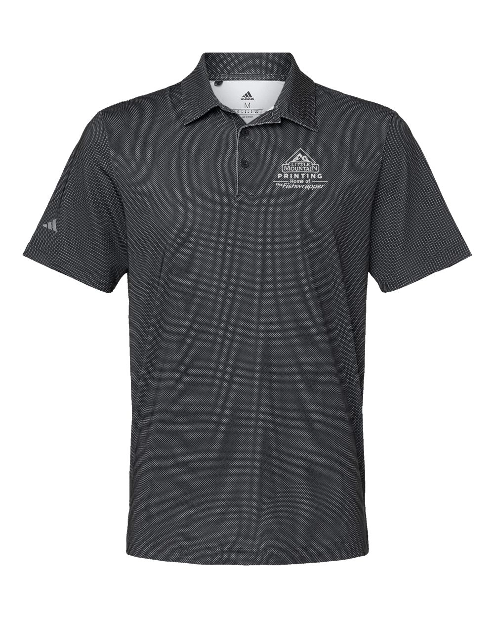 Variant Image for A498 - Adidas - Diamond Dot Print Sport Shirt - LMP - 1 Color - White - Website Little Mountain Printing