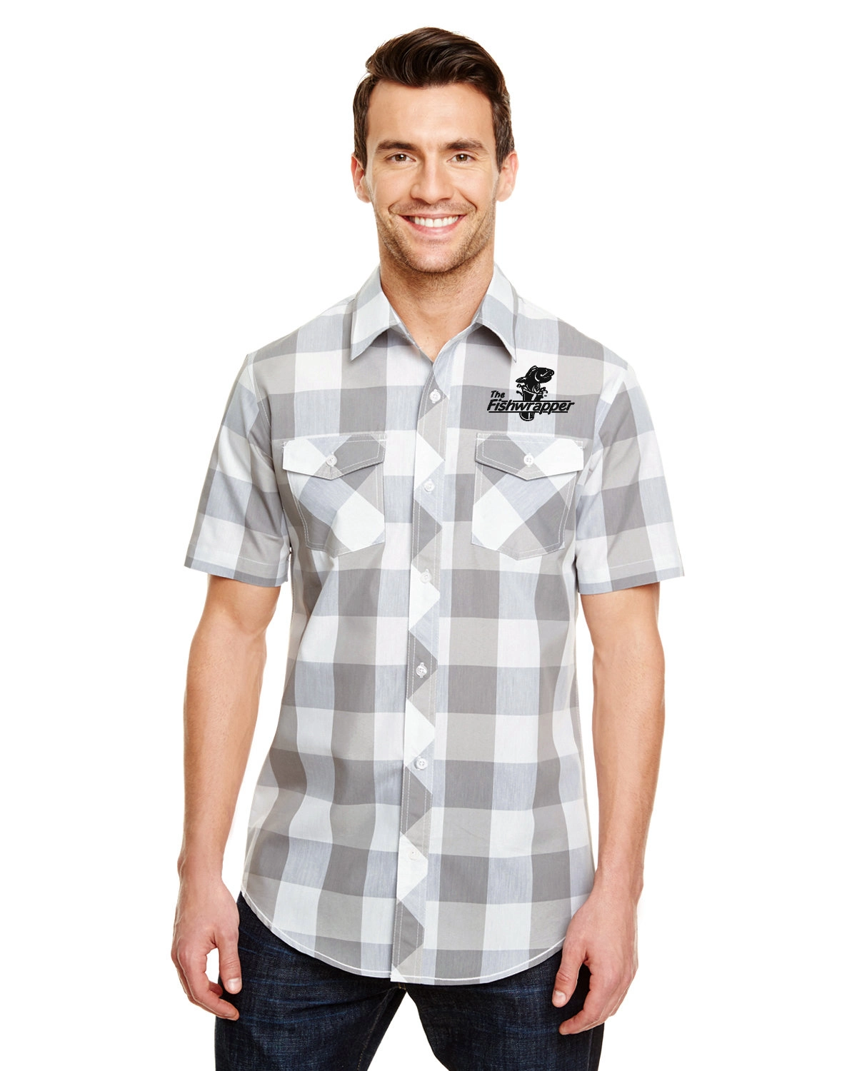Variant Image for B9203 - Burnside - Buffalo Plaid Short Sleeve Shirt - FW - 1 Color Black - Website Little Mountain Printing