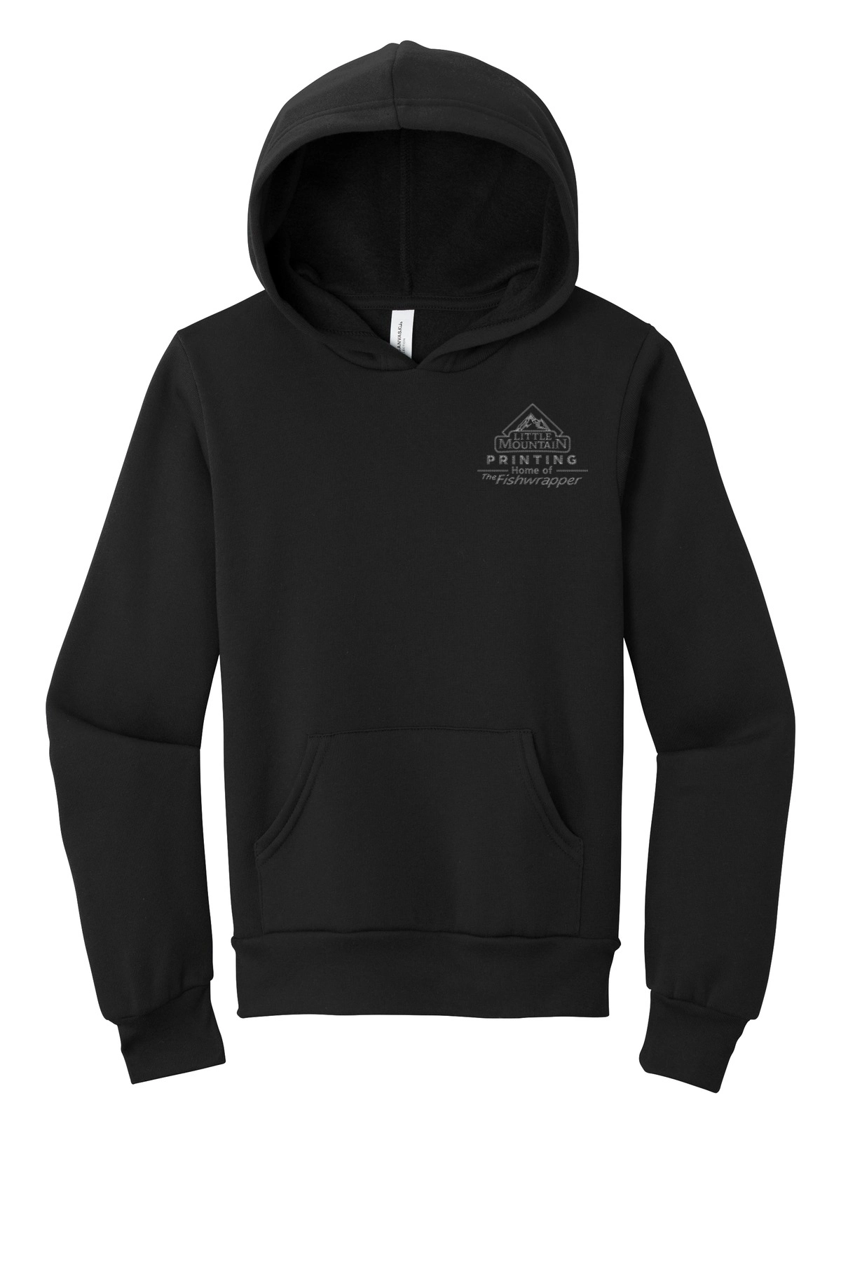 Variant Image for BC3719Y - BELLA+CANVAS ® Youth Sponge Fleece Pullover Hoodie - LMP - 1 Color - Two Tone - Website Little Mountain Printing