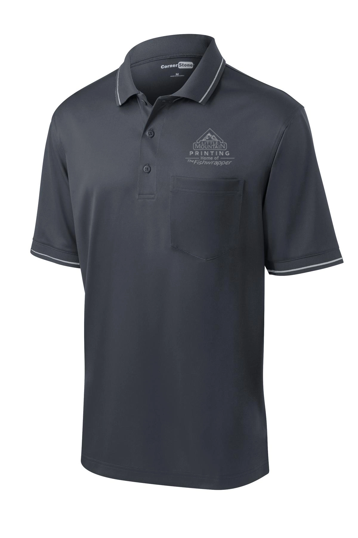Variant Image for CS415  - CornerStone® Select Snag-Proof Tipped Pocket Polo - LMP - 1 Color - Two Tone - Website Little Mountain Printing