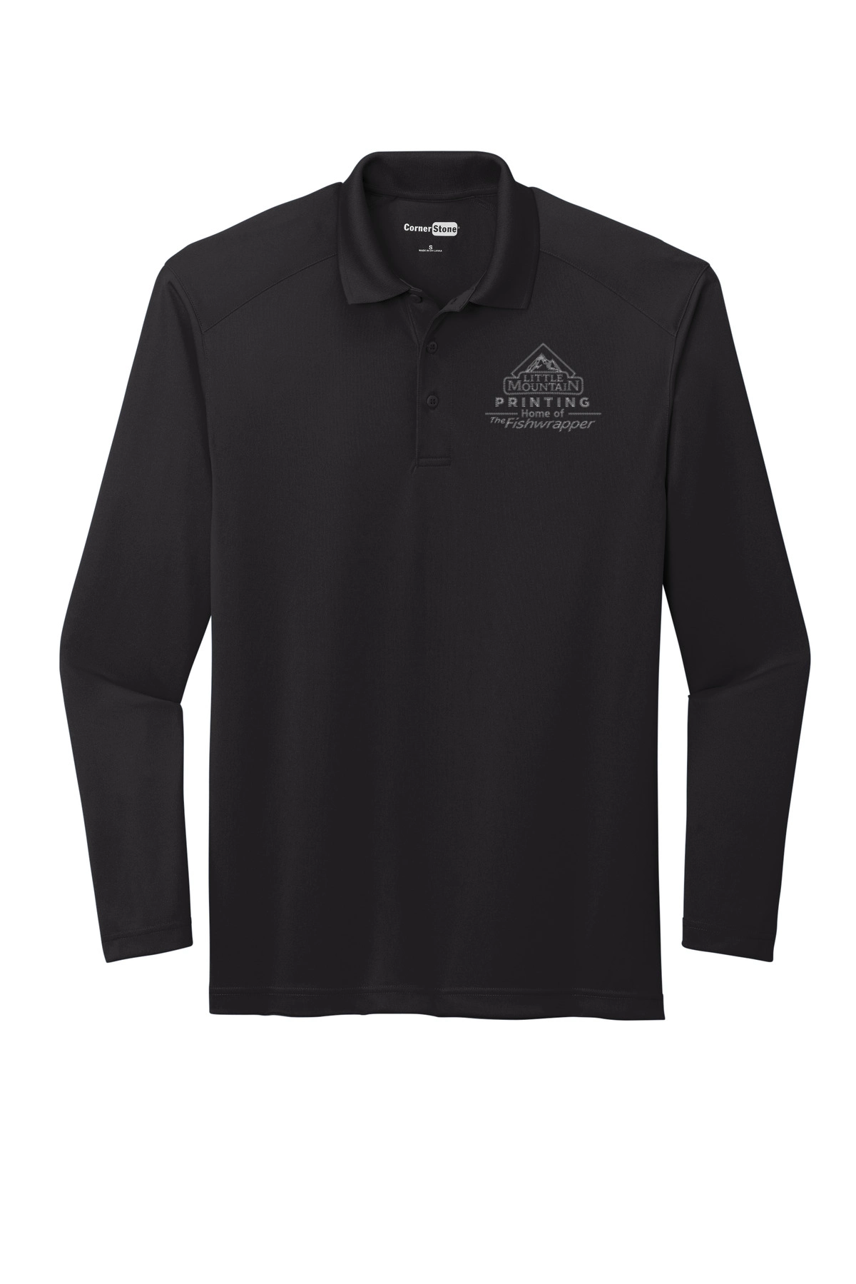Variant Image for CS418LS  - CornerStone® Select Lightweight Snag-Proof Long Sleeve Polo - LMP - 1 Color - Two Tone - Website Little Mountain Printing