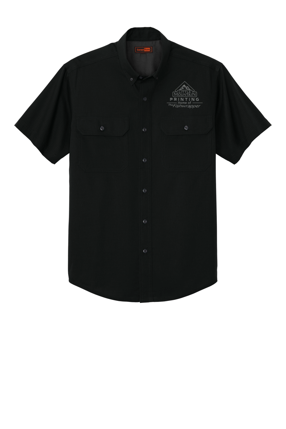 Variant Image for CSW175  - CornerStone® Short Sleeve Select Ripstop Shirt - LMP - 1 Color - Two Tone - Website Little Mountain Printing