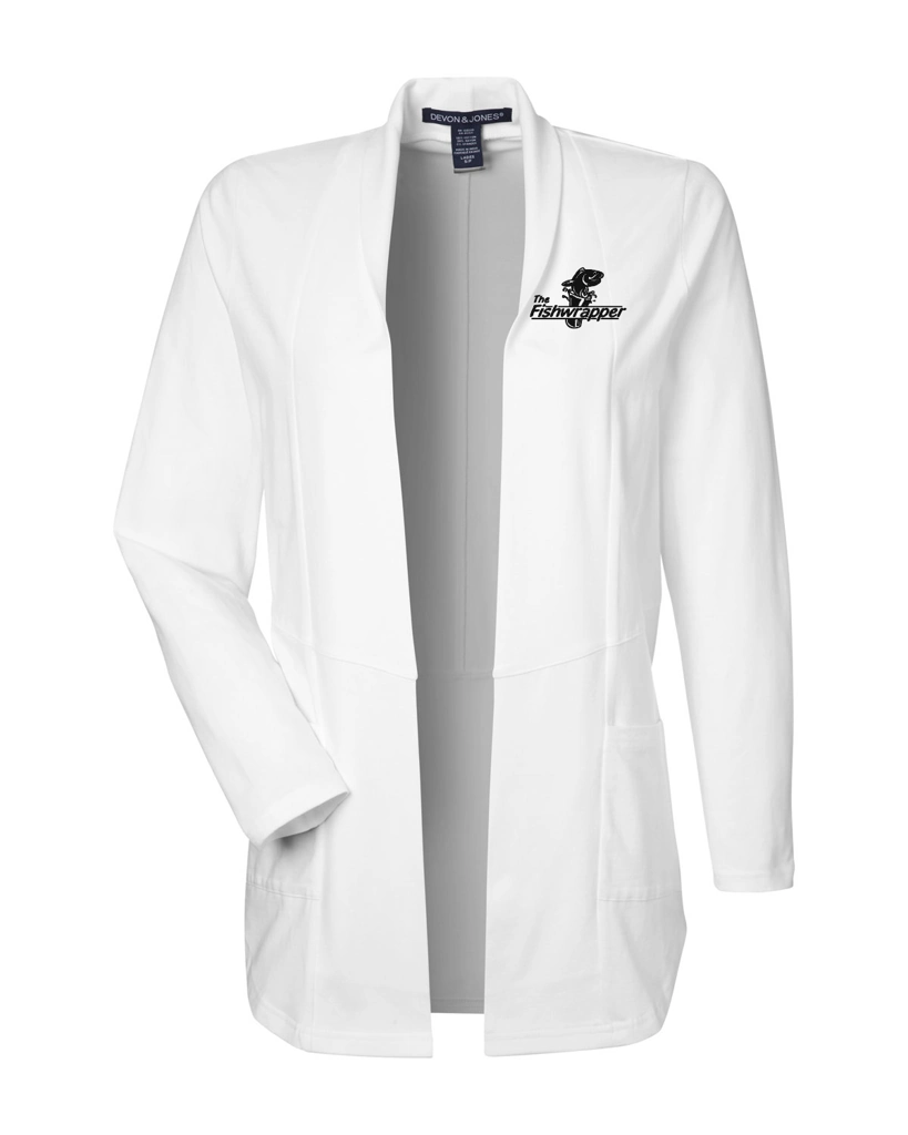 Variant Image for DP125W  - Devon & Jones Ladies' Raleigh Stretch Cardigan - FW - 1 Color Black - Website Little Mountain Printing