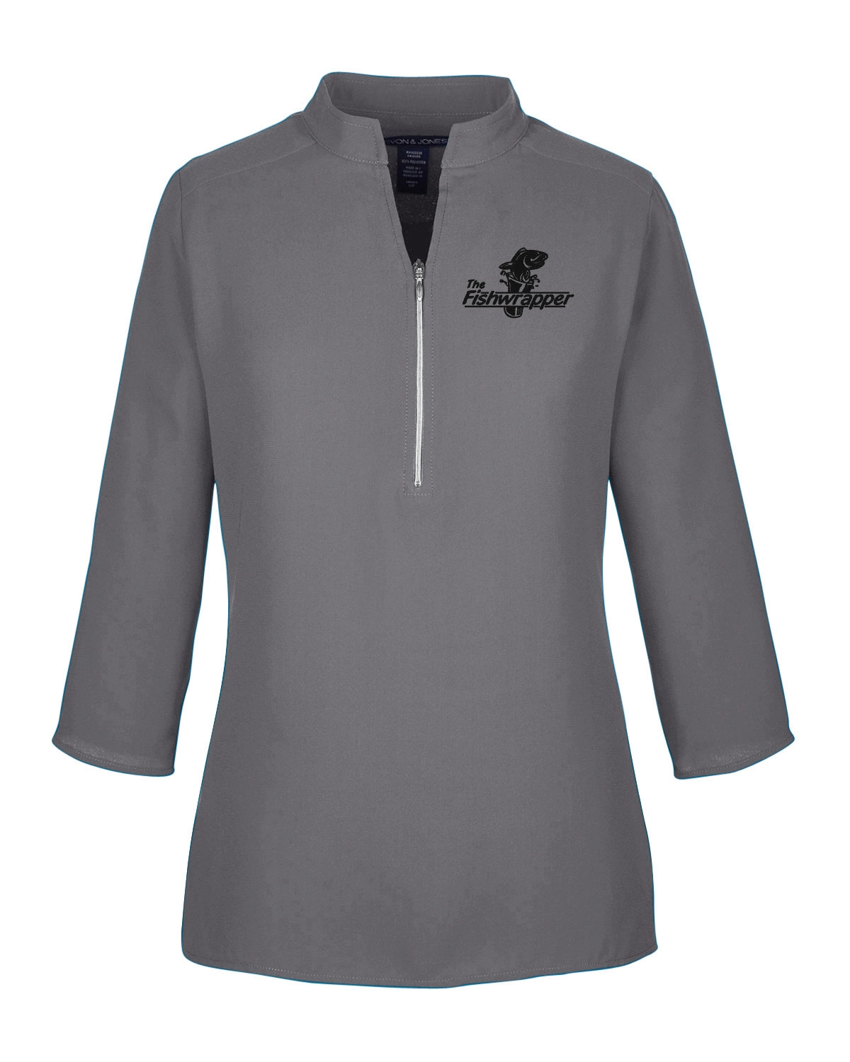 Variant Image for DP611W  - Devon & Jones Ladies' Perfect Fit™ Three-Quarter Sleeve Crepe Tunic - FW - 1 Color Black - Website Little Mountain Printing