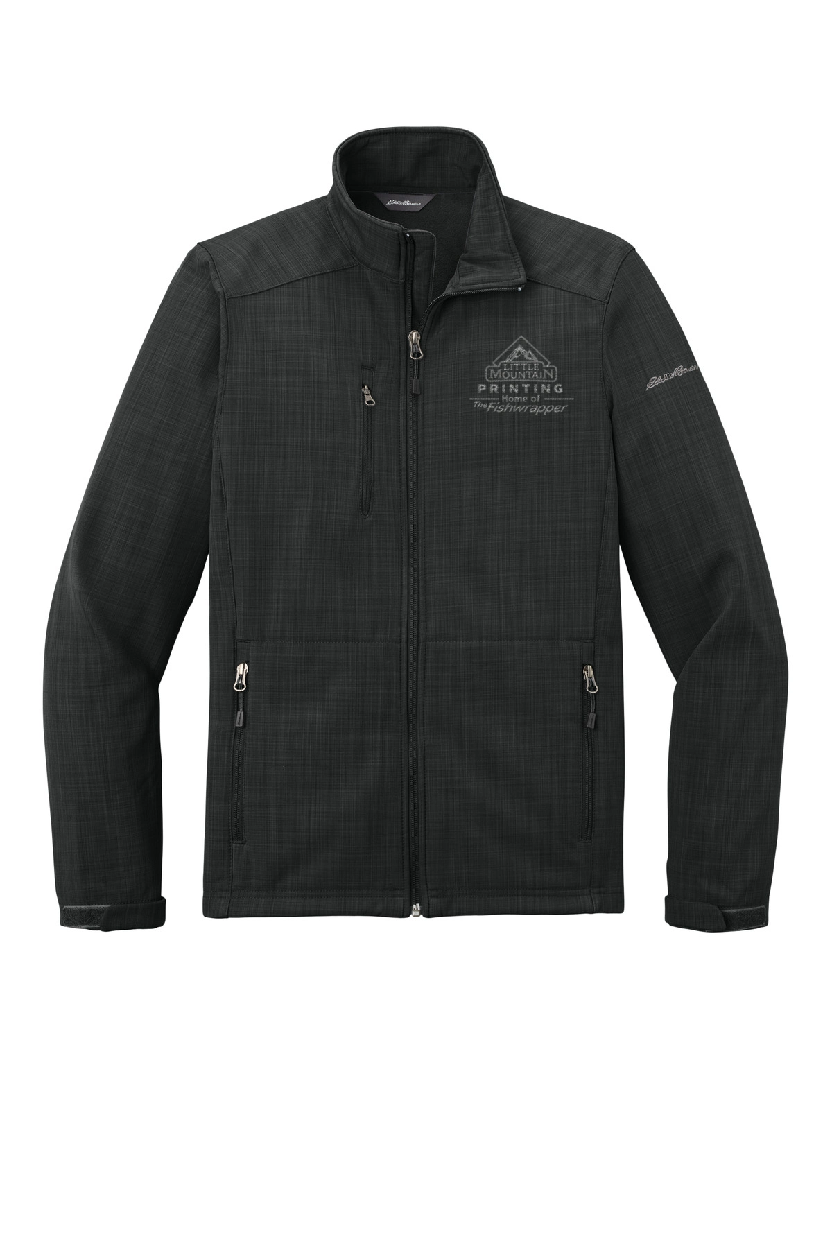 Variant Image for EB532 - Eddie Bauer® Shaded Crosshatch Soft Shell Jacket. - LMP - 1 Color - Two Tone - Website Little Mountain Printing